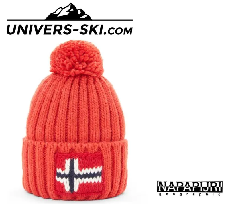 Bonnet NAPAPIJRI Ă Pompon Semiury Orange Rouge 2022