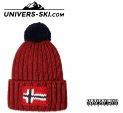 Bonnet NAPAPIJRI à Pompon Semiury Old Red Rouge 2023