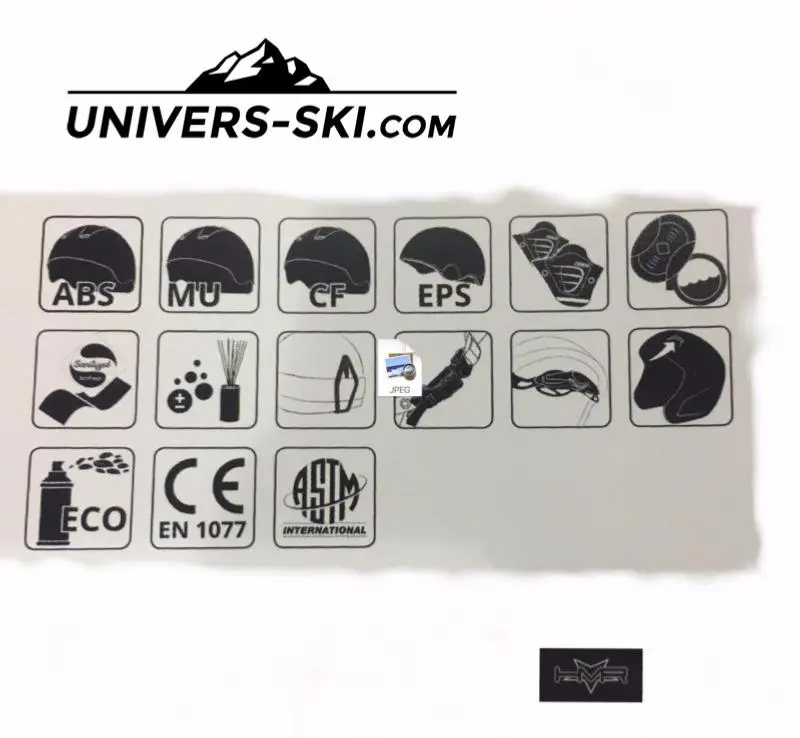 Casque Ski HMR Zero 35 Blanc Avec Visière – Image 5