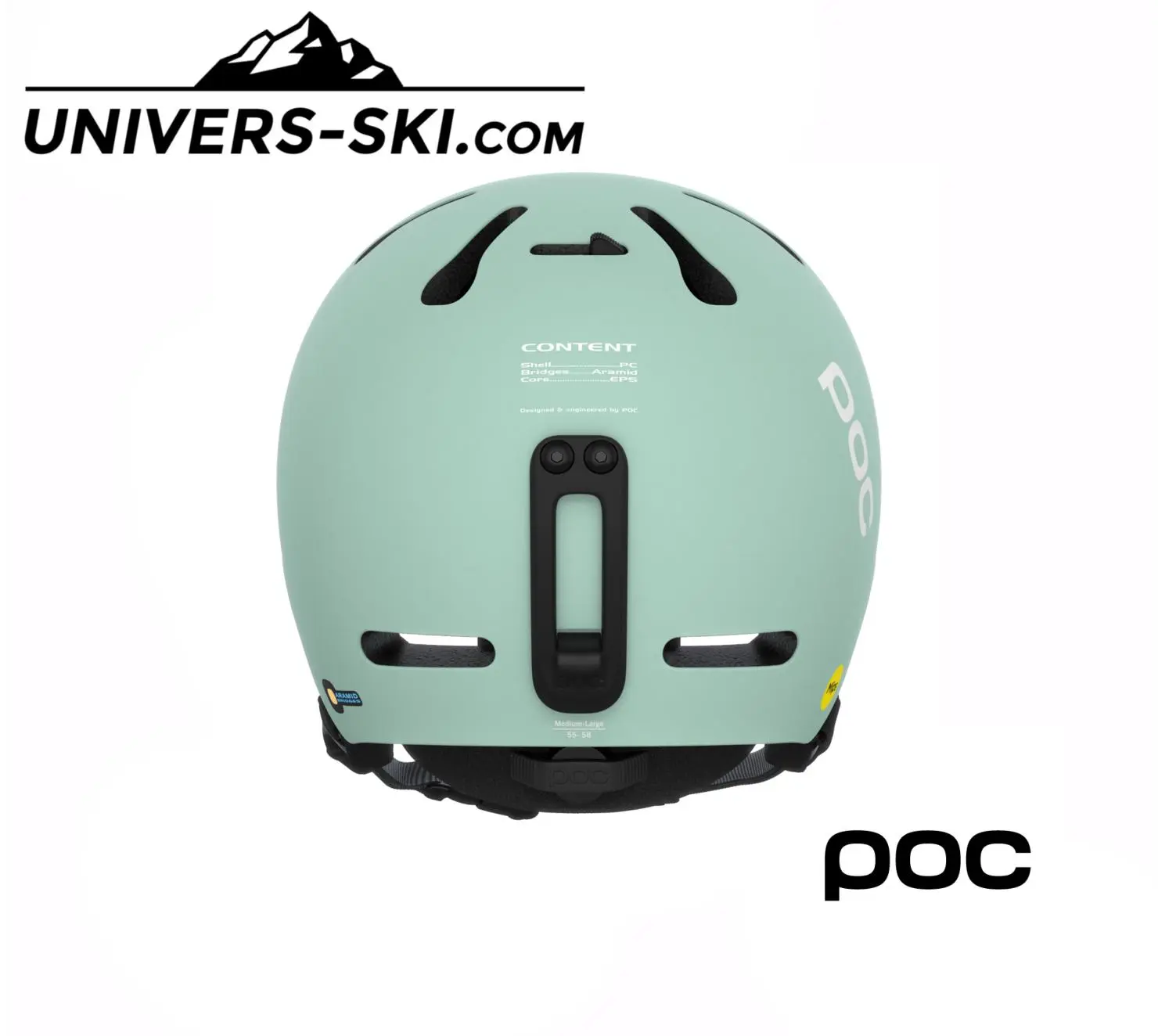 Casque De Ski POC Fornix Mips Apophyllite Green Matt 2023 – Image 3