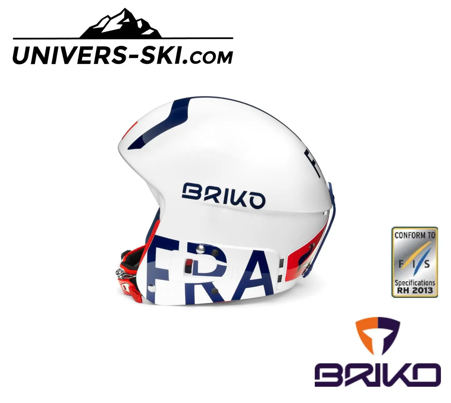 Casque De Ski Junior BRIKO Vulcano FIS 6.8 Junior FRANCE BLANC 2023 – Image 2