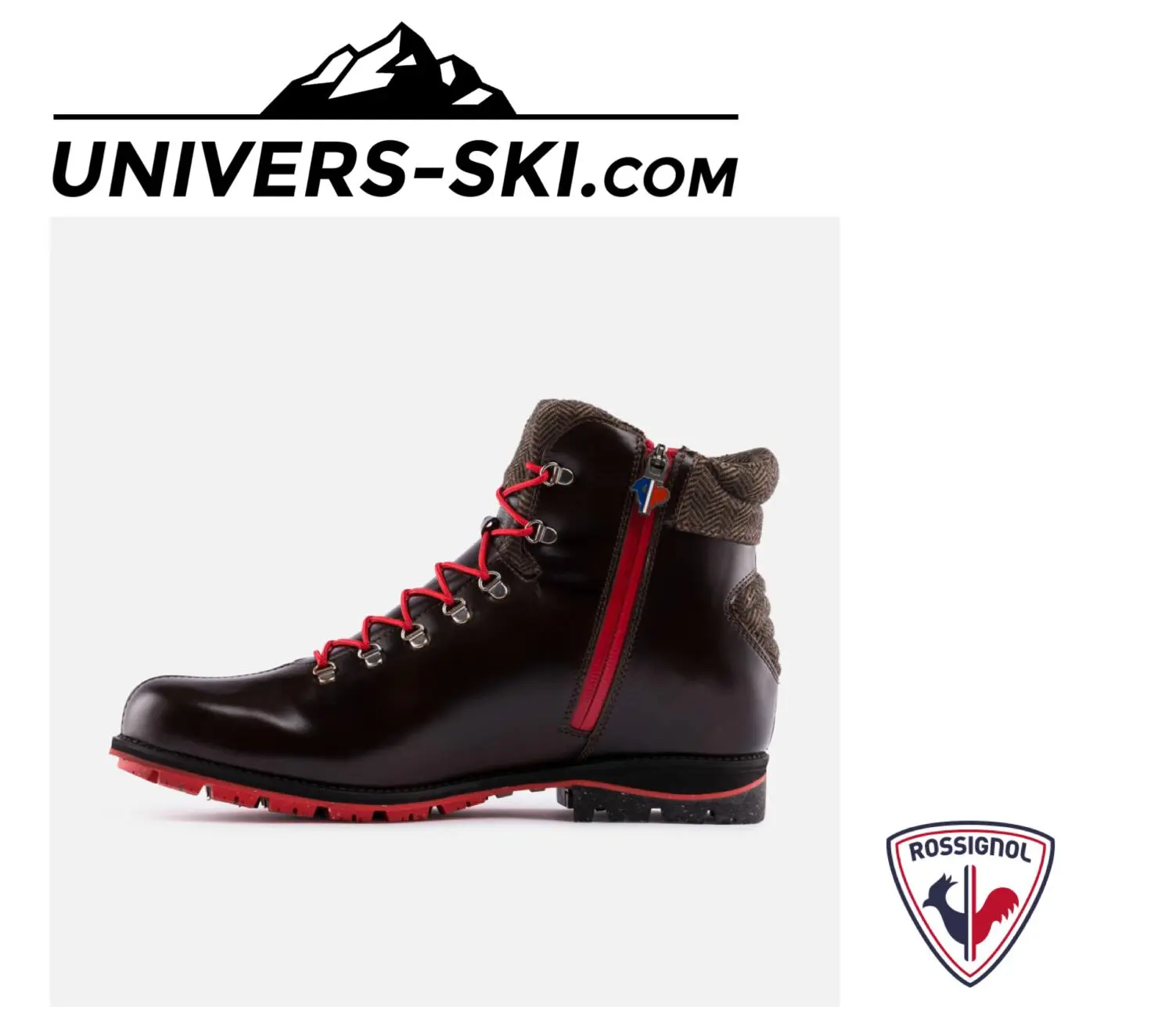 Chaussures Rossignol Homme Chamonix Cuir Marron Foncé 2023 – Image 2