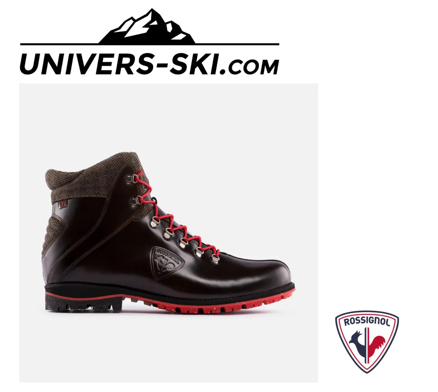 Chaussures Rossignol Homme Chamonix Cuir Marron Foncé 2023