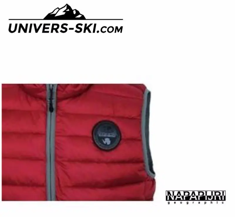 Gilet Doudoune NAPAPIJRI Aerons Rouge Vest Mineral Red 2023 Homme â Image 3