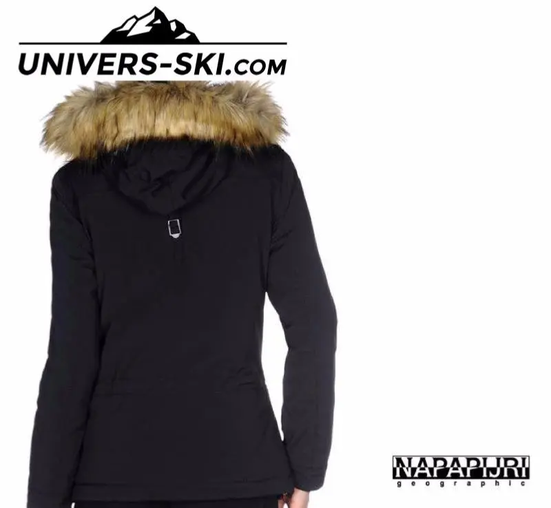 Veste NAPAPIJRI Skidoo Femme Noir Eco Fur 2023 â Image 3