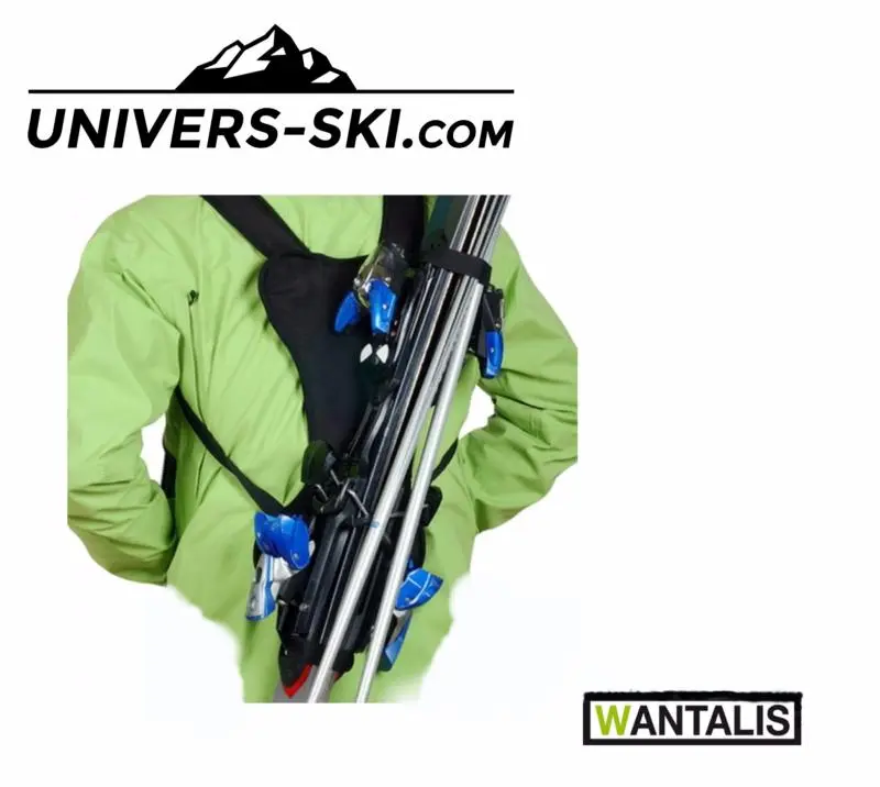 Porte Skis Wantalis Mains Libres Adulte Noir – Image 2