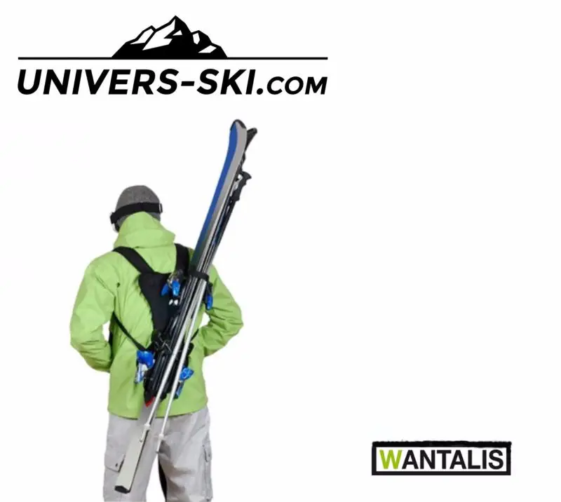 Porte Skis Wantalis Mains Libres Adulte Noir