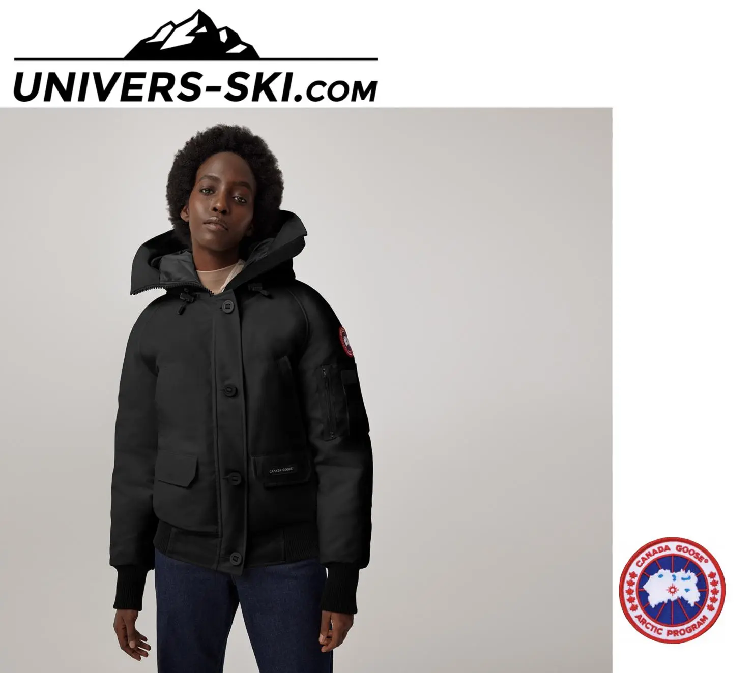 Parka CANADA GOOSE Chilliwack Bomber Femme Noir No Fur 2023 â Image 3