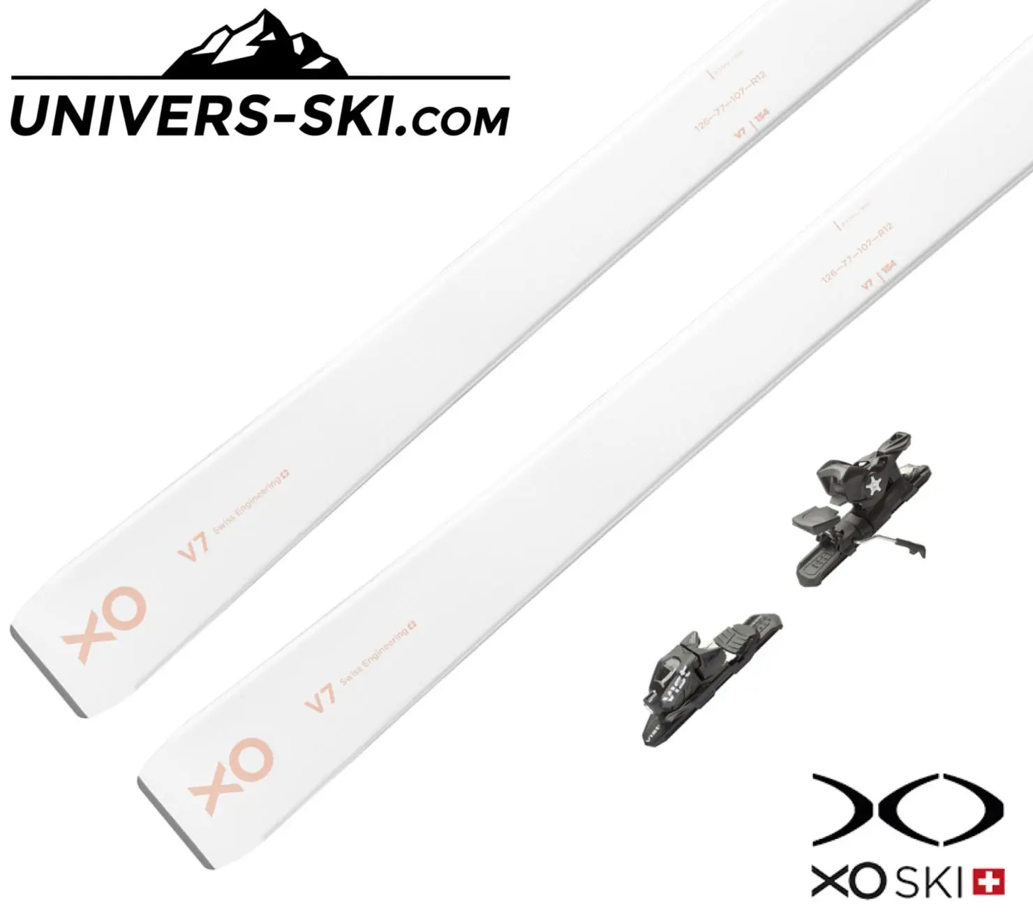 Ski Exonde XO V7 Powdery Pink 2023 + Fixations Vist – Image 4