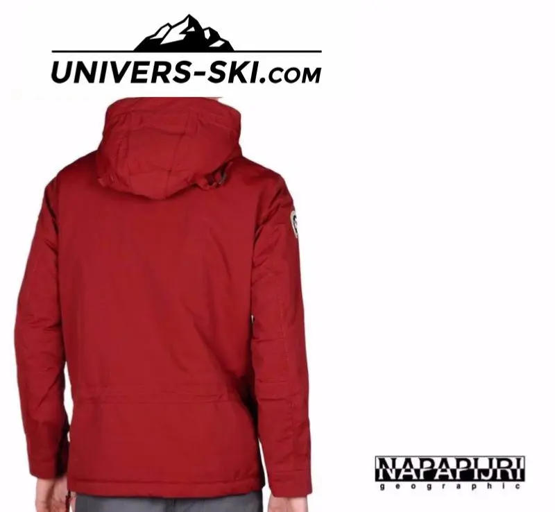 Veste Parka NAPAPIJRI Homme Mineral Rouge Bordeaux 2023 â Image 3