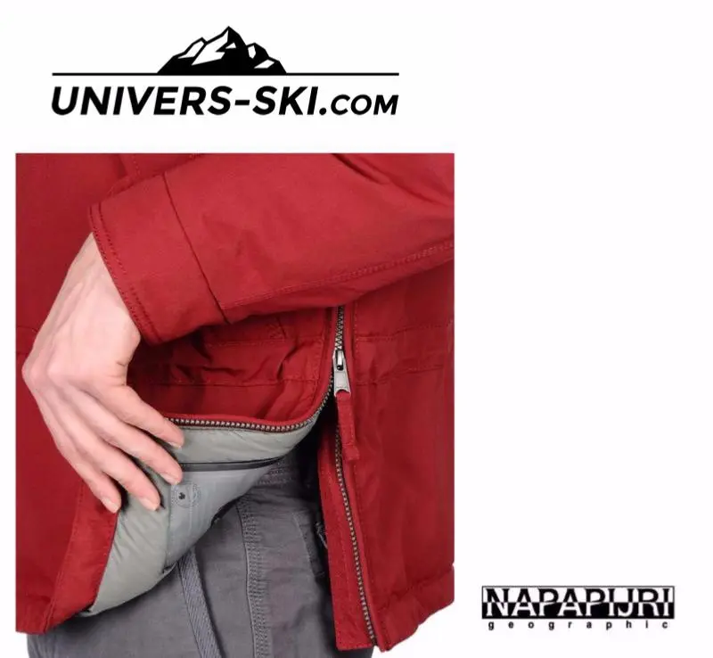 Veste Parka NAPAPIJRI Homme Mineral Rouge Bordeaux 2023 â Image 2