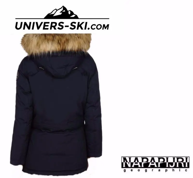 Veste Parka NAPAPIJRI Femme Skidoo Open Long Bleu Marine 2023 â Image 3