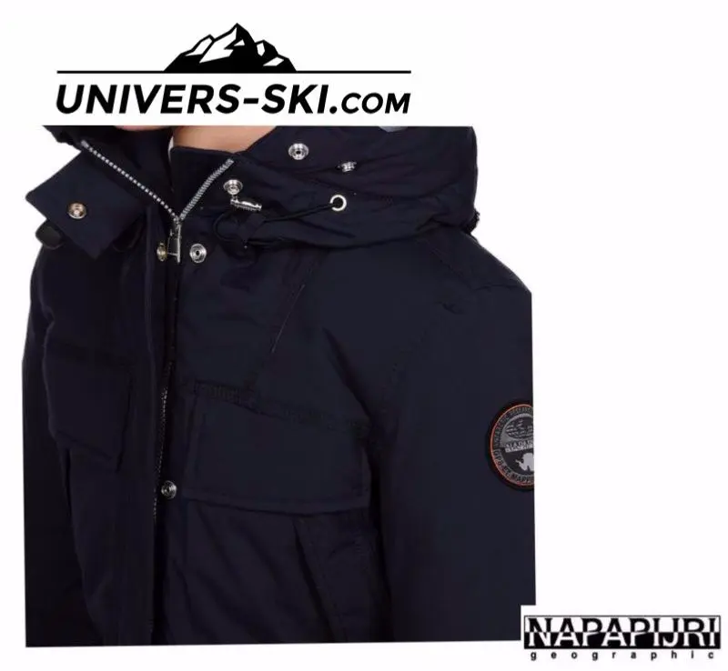 Veste Parka NAPAPIJRI Femme Skidoo Open Long Bleu Marine 2023 â Image 2