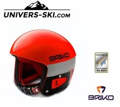 Casque De Ski BRIKO Vulcano FIS 6.8 ORANGE FLUO ADULTE 2023