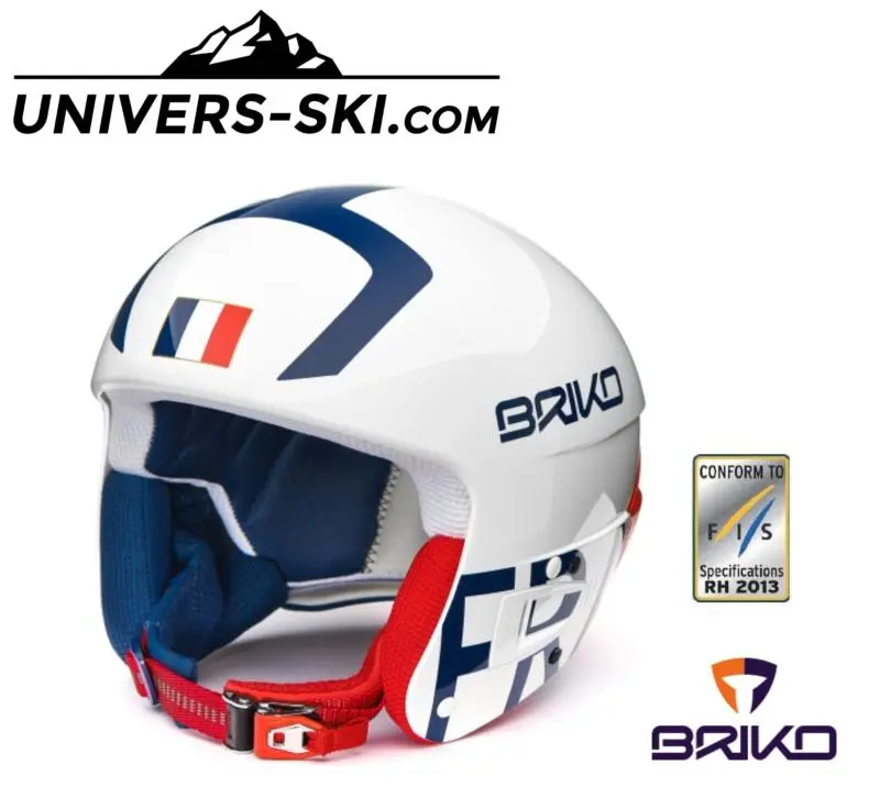 Casque De Ski BRIKO Vulcano FIS 6.8 FRANCE Blanc Adulte 2023 – Image 2