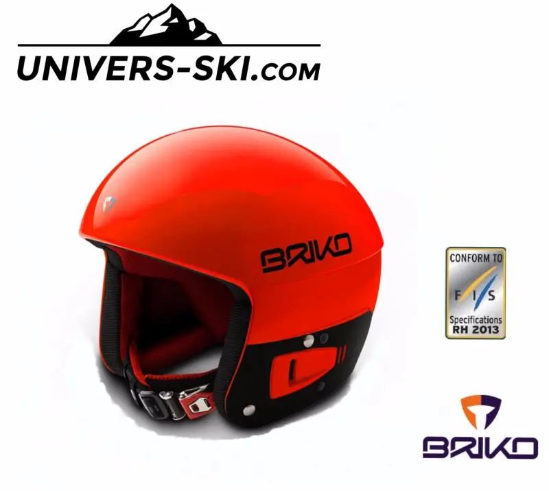 Casque De Ski Junior BRIKO Vulcano FIS 6.8 ORANGE FLUO 2023