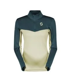 Rossignol W PULLOVER DEFINED LIGHT ARUBA GREEN / PALE YELLOW